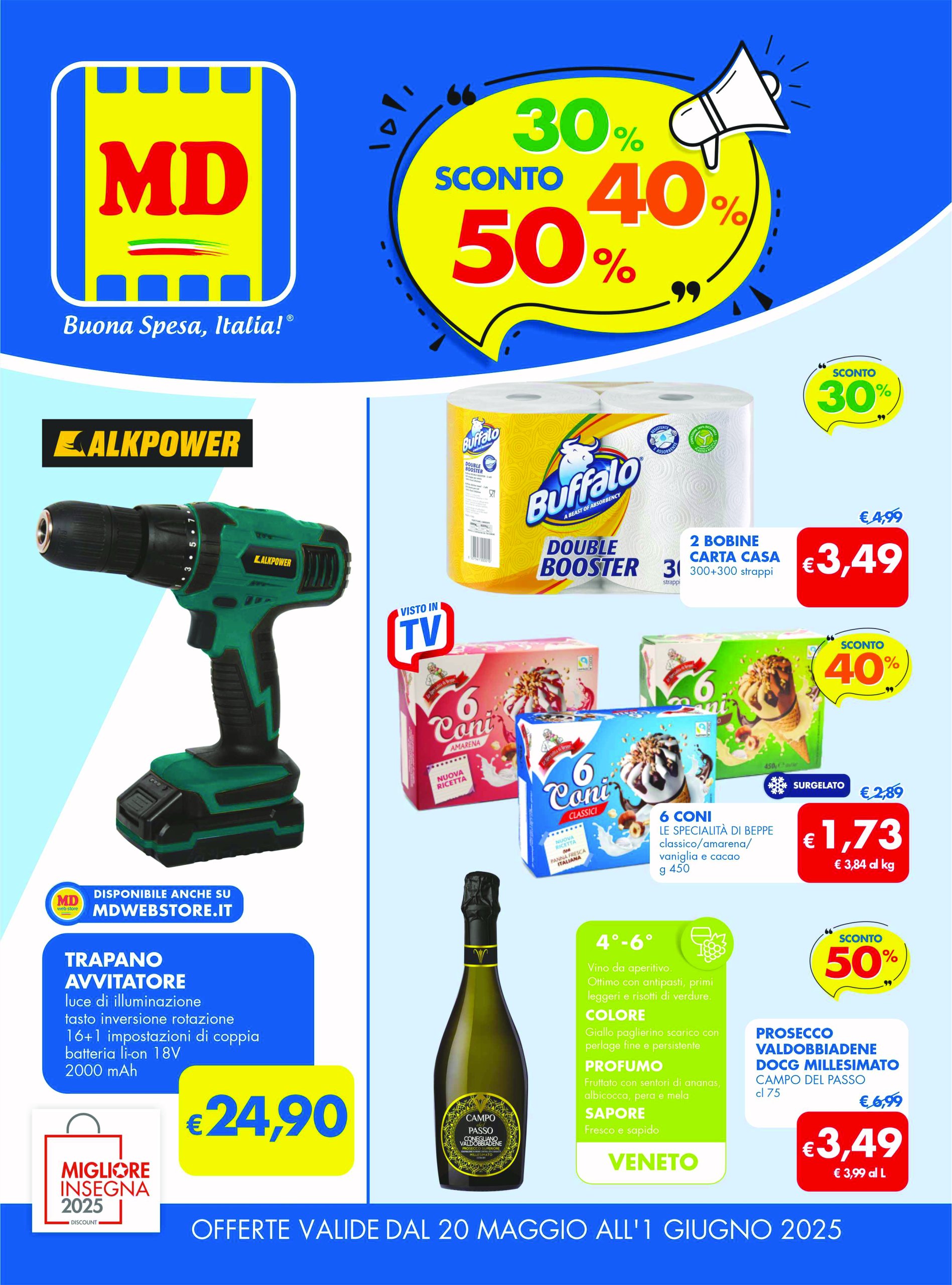 md-discount - Volantino MD valido dal 20/05 al 01/06
