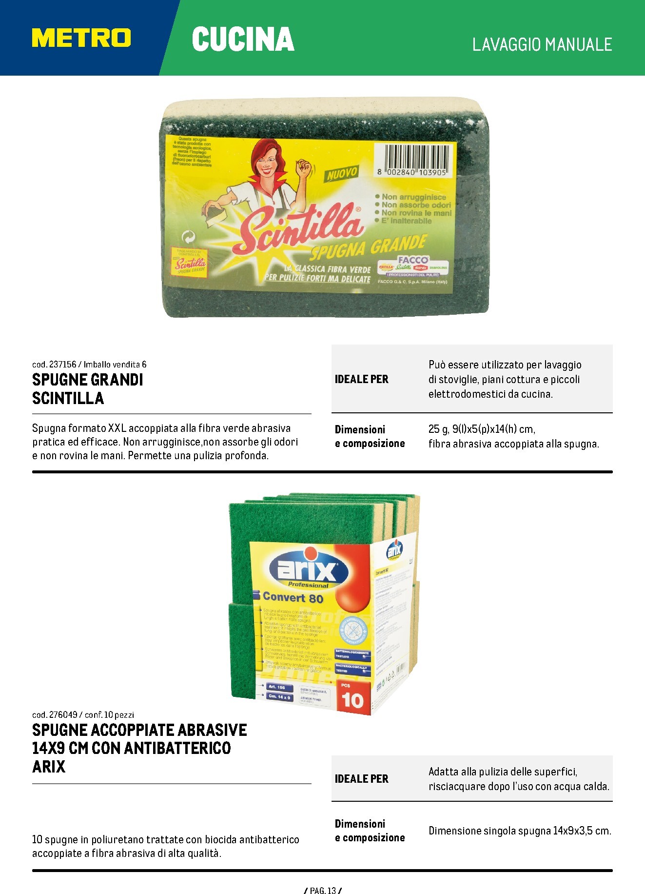 metro - Volantino attuale di Metro - Catalogo Detergenza valido dal giovedì 04/06/2026 al venerdì 04/06/2027 - page: 13