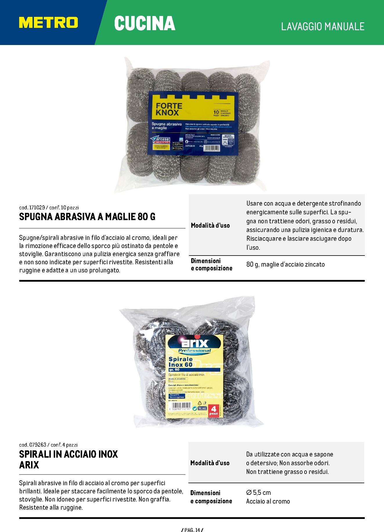 metro - Volantino attuale di Metro - Catalogo Detergenza valido dal giovedì 04/06/2026 al venerdì 04/06/2027 - page: 14