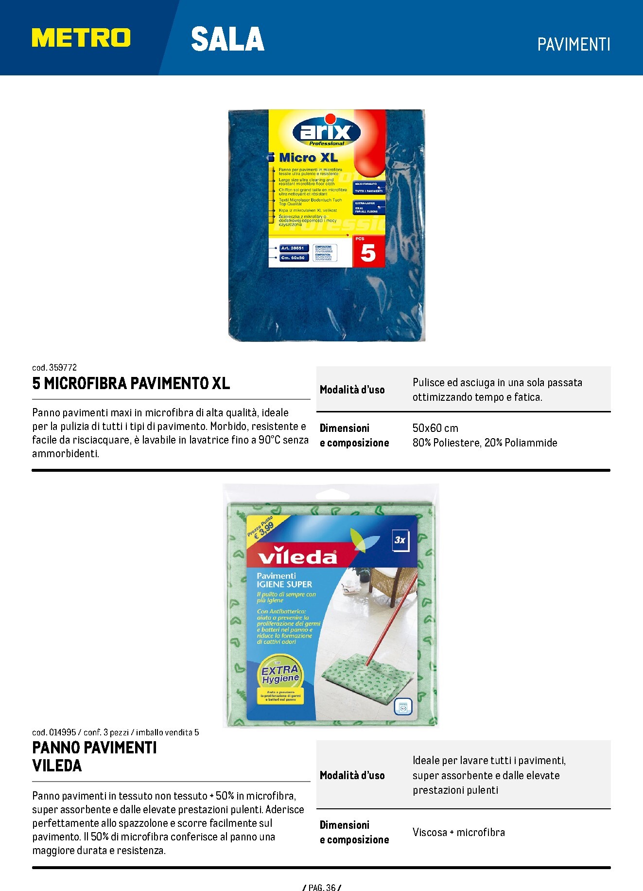 metro - Volantino attuale di Metro - Catalogo Detergenza valido dal giovedì 04/06/2026 al venerdì 04/06/2027 - page: 36