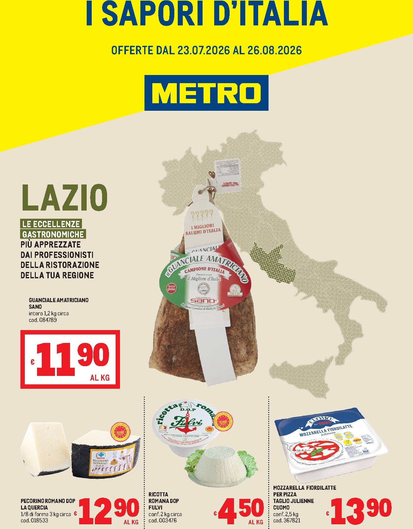 metro - Volantino attuale di Metro - Lazio valido dal giovedì 23/07/2026 al mercoledì 26/08/2026