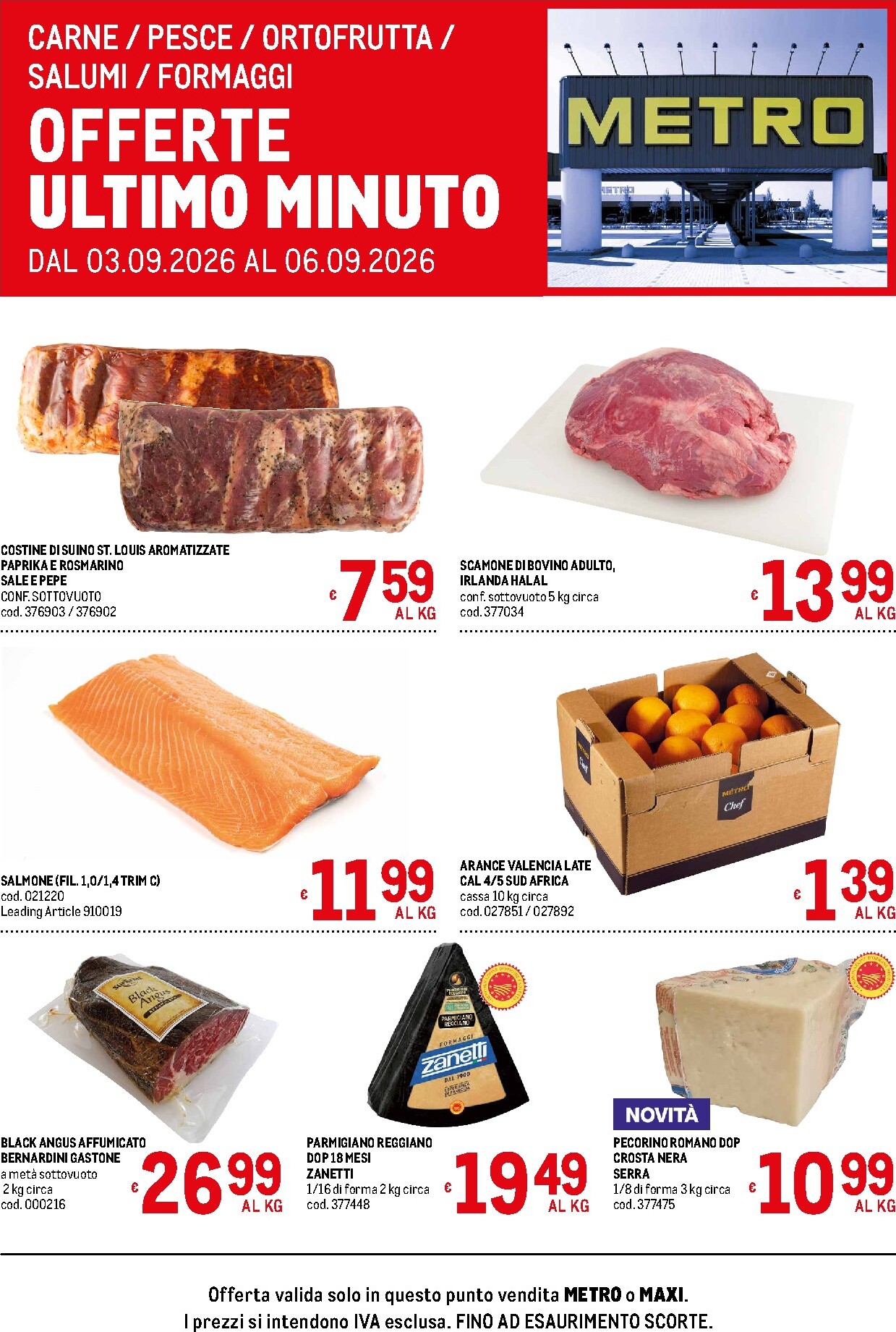 metro - Volantino attuale di Metro - Offerte ultimo minuto valido dal giovedì 03/09/2026 al domenica 06/09/2026