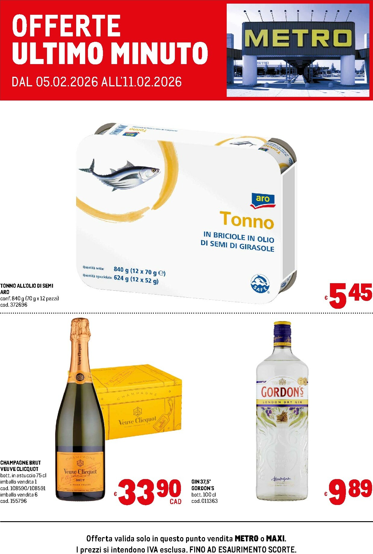 metro - Volantino Metro - Offerte ultimo minuto valido dal 05/02/2026 al 11/02/2026