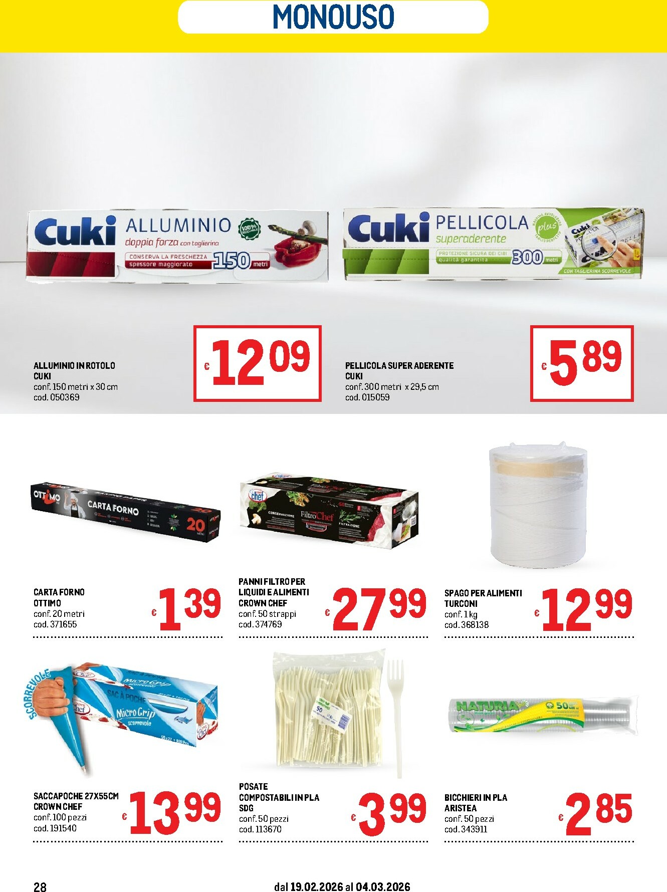 metro - Volantino Metro - Offerte per il tuo Menù valido dal 19/02/2026 al 04/03/2026 - page: 28