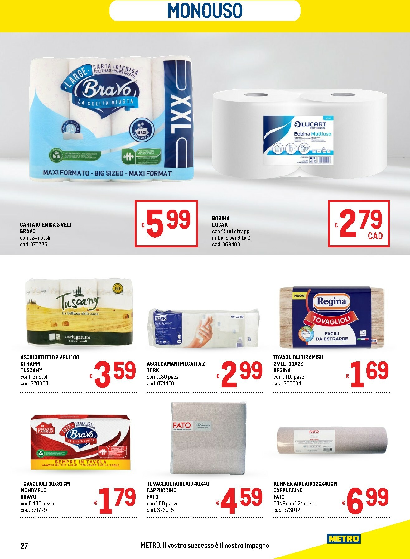 metro - Volantino Metro - Offerte per il tuo Menù valido dal 19/02/2026 al 04/03/2026 - page: 27