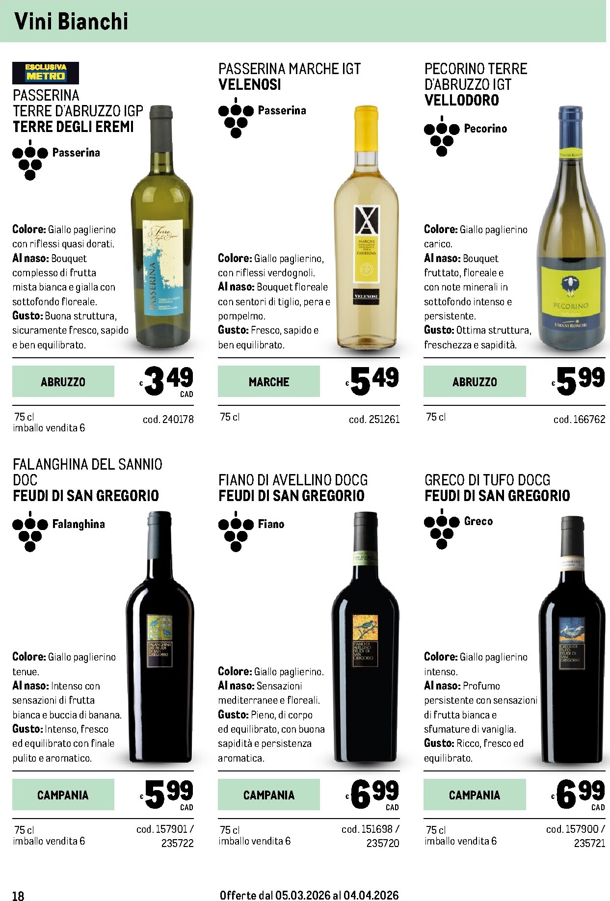 metro - Volantino Metro - Carta Vini valido dal 05/03/2026 al 04/04/2026 - page: 18