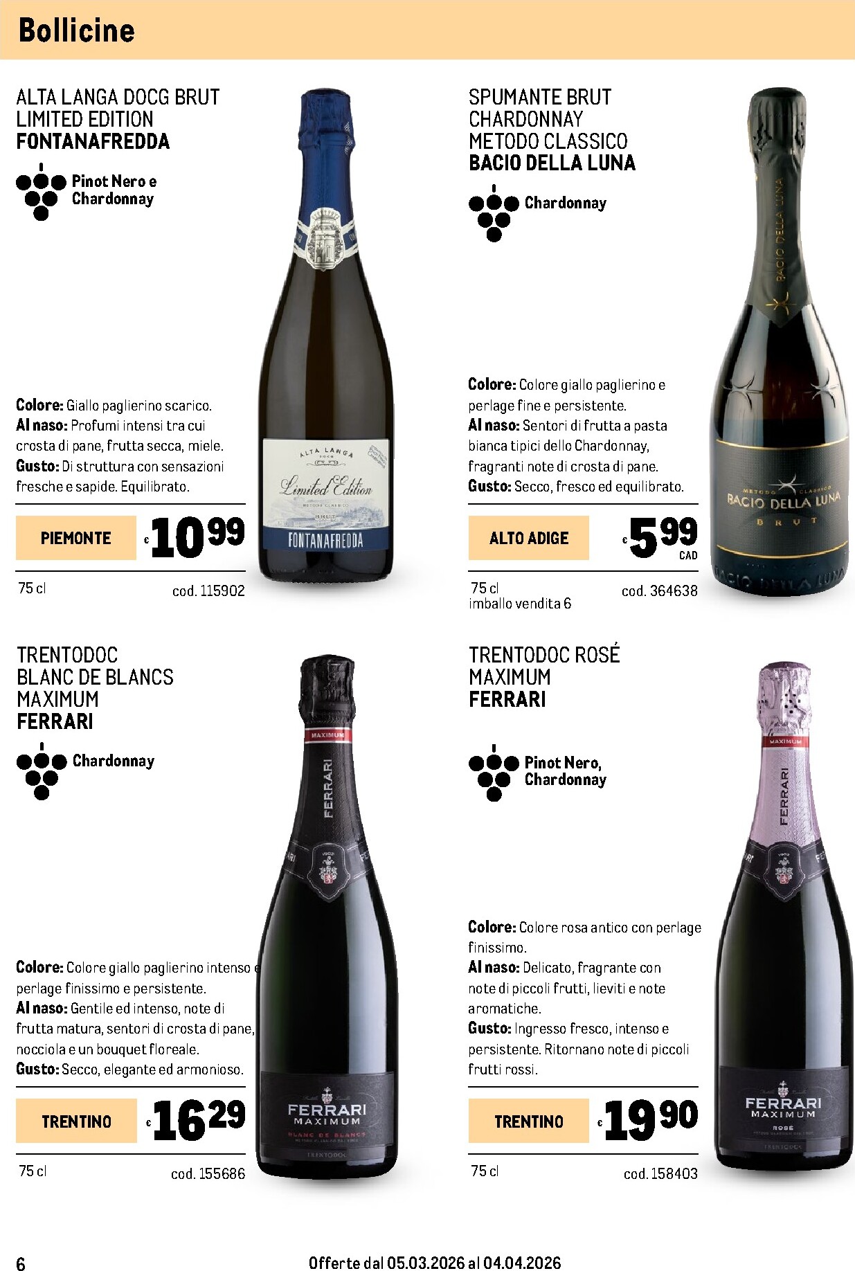 metro - Volantino Metro - Carta Vini valido dal 05/03/2026 al 04/04/2026 - page: 6