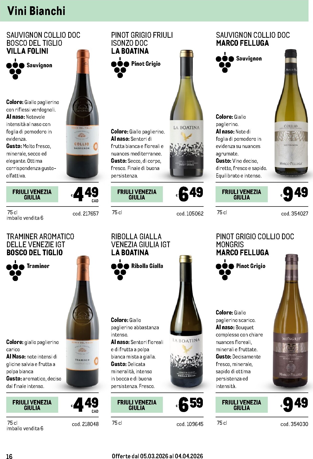 metro - Volantino Metro - Carta Vini valido dal 05/03/2026 al 04/04/2026 - page: 16
