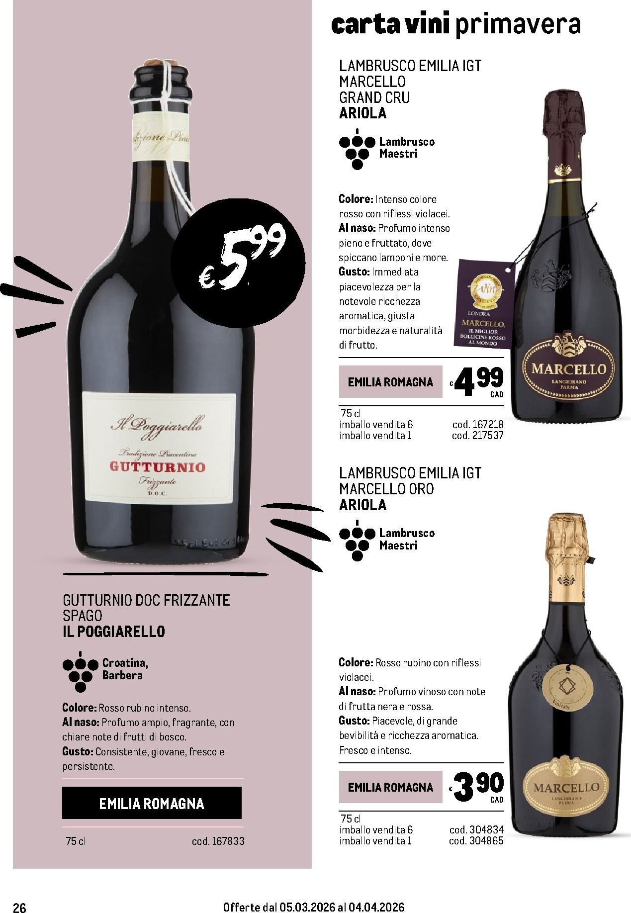 metro - Volantino Metro - Carta Vini valido dal 05/03/2026 al 04/04/2026 - page: 26