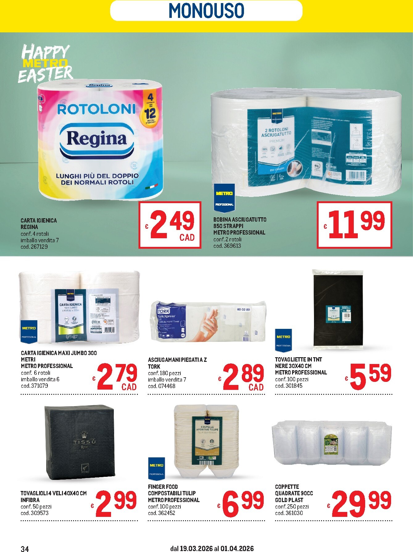 metro - Volantino Metro valido dal 19/03/2026 al 01/04/2026 - page: 34