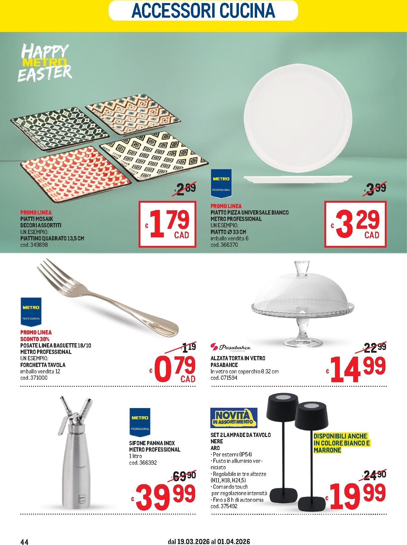 metro - Volantino Metro valido dal 19/03/2026 al 01/04/2026 - page: 44