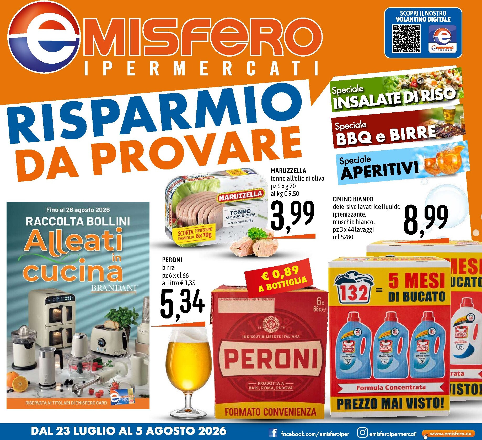 emisfero - Volantino attuale di Emisfero valido dal giovedì 23/07/2026 al mercoledì 05/08/2026