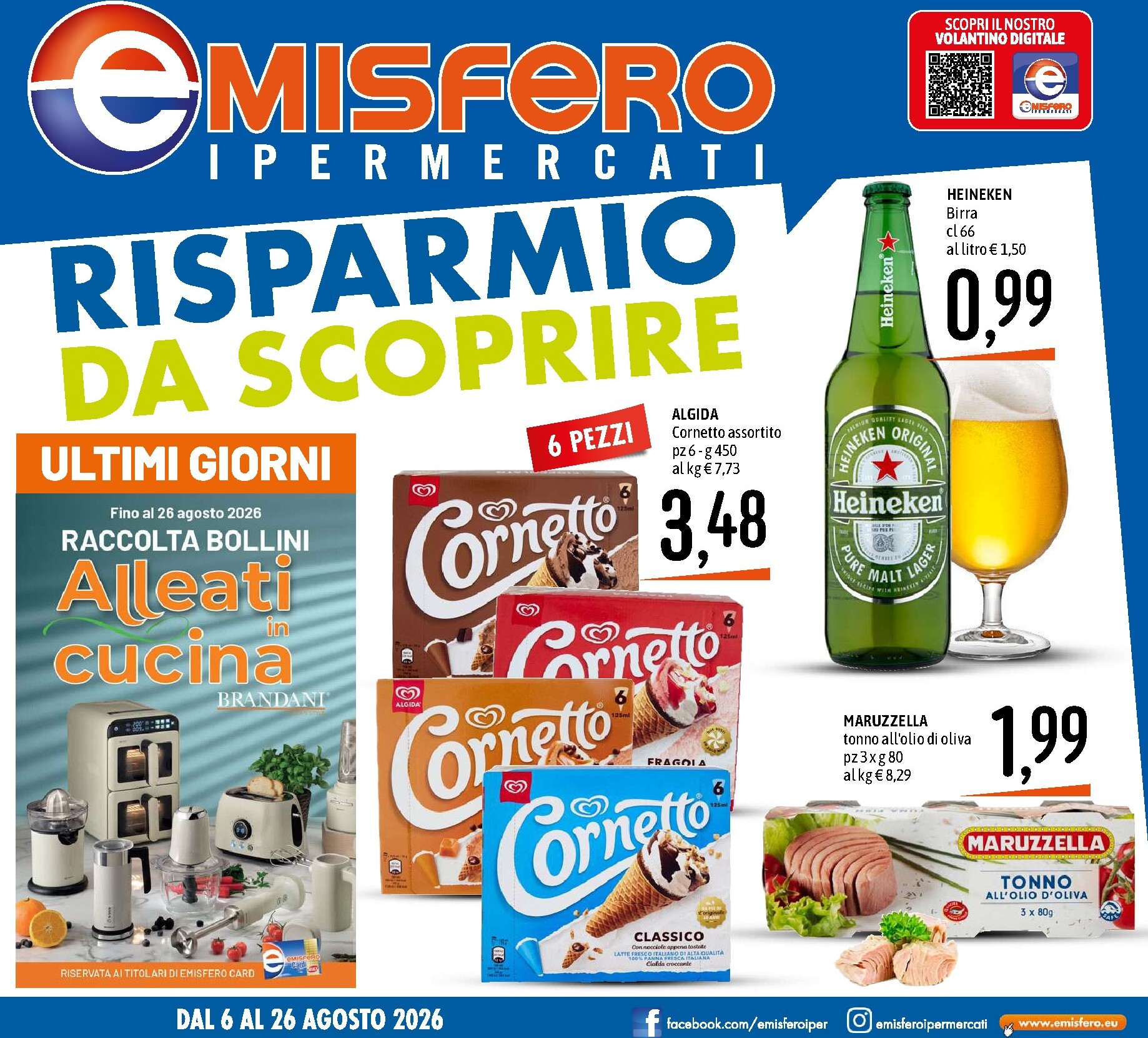 emisfero - Volantino attuale di Emisfero valido dal giovedì 06/08/2026 al mercoledì 26/08/2026 - page: 1