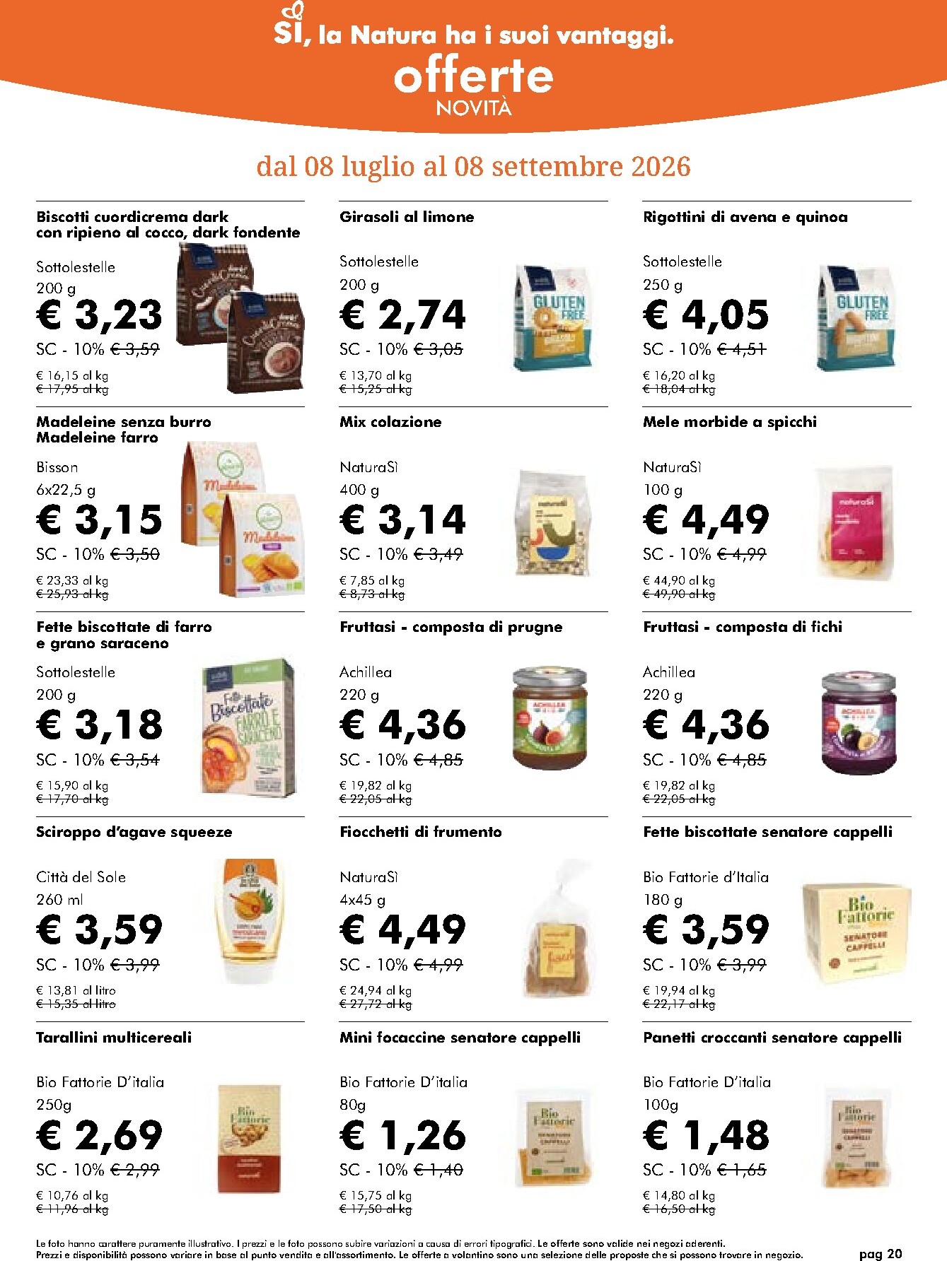 naturasi - Volantino attuale di NaturaSì valido dal mercoledì 08/07/2026 al martedì 04/08/2026 - page: 20