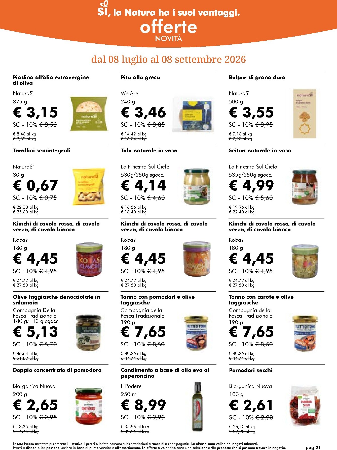 naturasi - Volantino attuale di NaturaSì valido dal mercoledì 08/07/2026 al martedì 04/08/2026 - page: 21