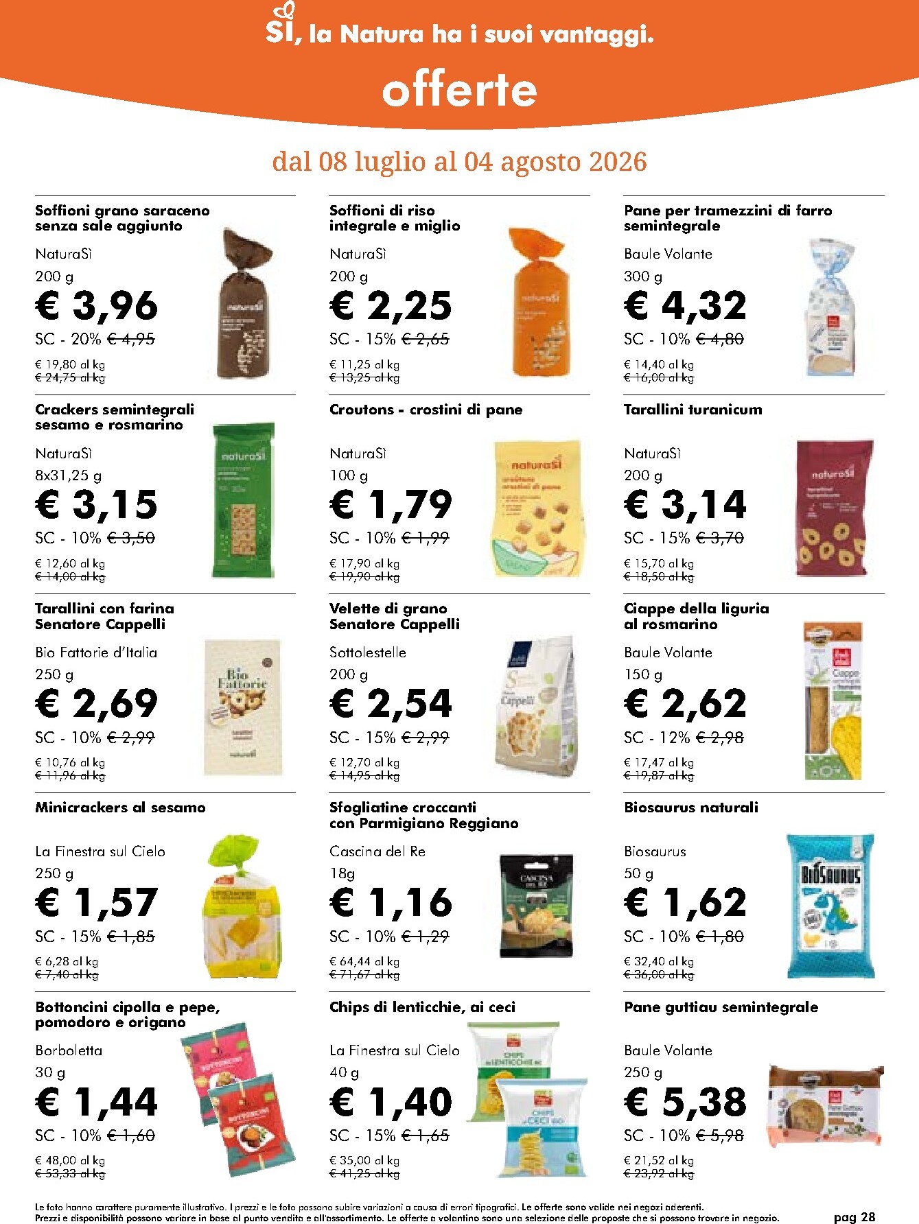 naturasi - Volantino attuale di NaturaSì valido dal mercoledì 08/07/2026 al martedì 04/08/2026 - page: 28