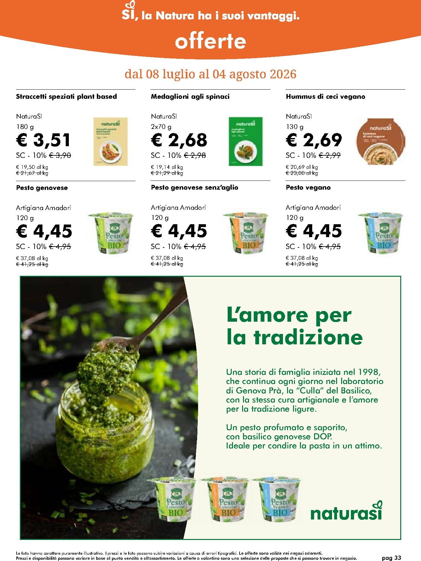 naturasi - Volantino attuale di NaturaSì valido dal mercoledì 08/07/2026 al martedì 04/08/2026 - page: 33