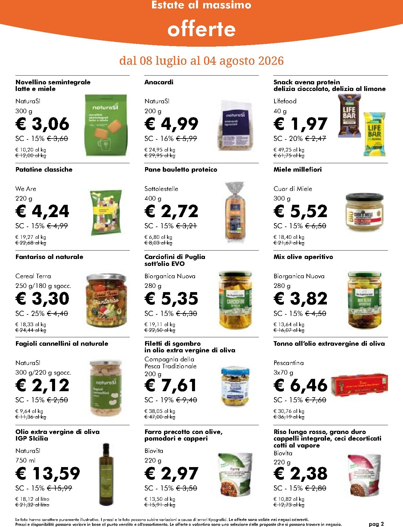 naturasi - Volantino attuale di NaturaSì valido dal mercoledì 08/07/2026 al martedì 04/08/2026 - page: 2