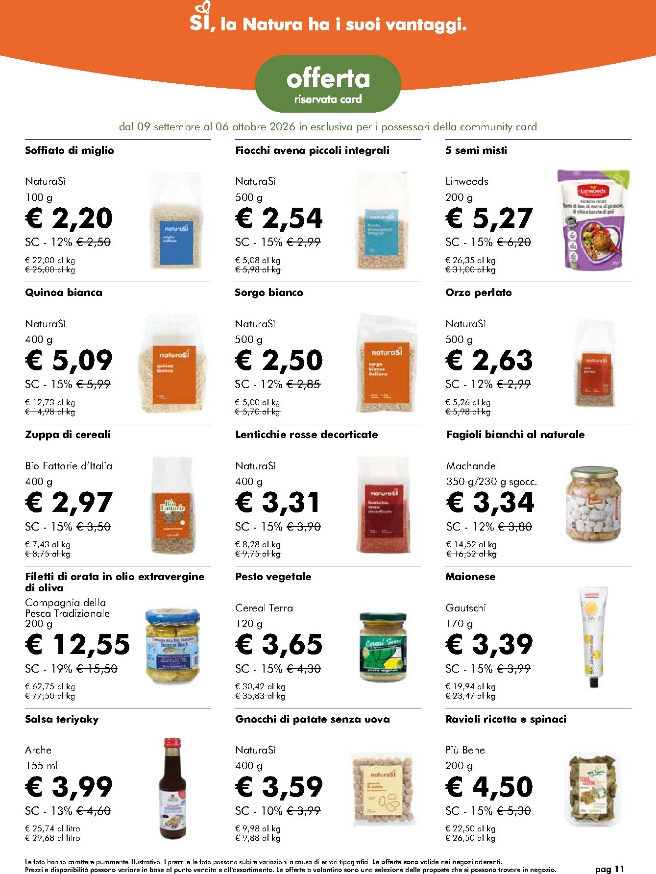 naturasi - Volantino attuale di NaturaSì valido dal mercoledì 09/09/2026 al martedì 06/10/2026 - page: 11
