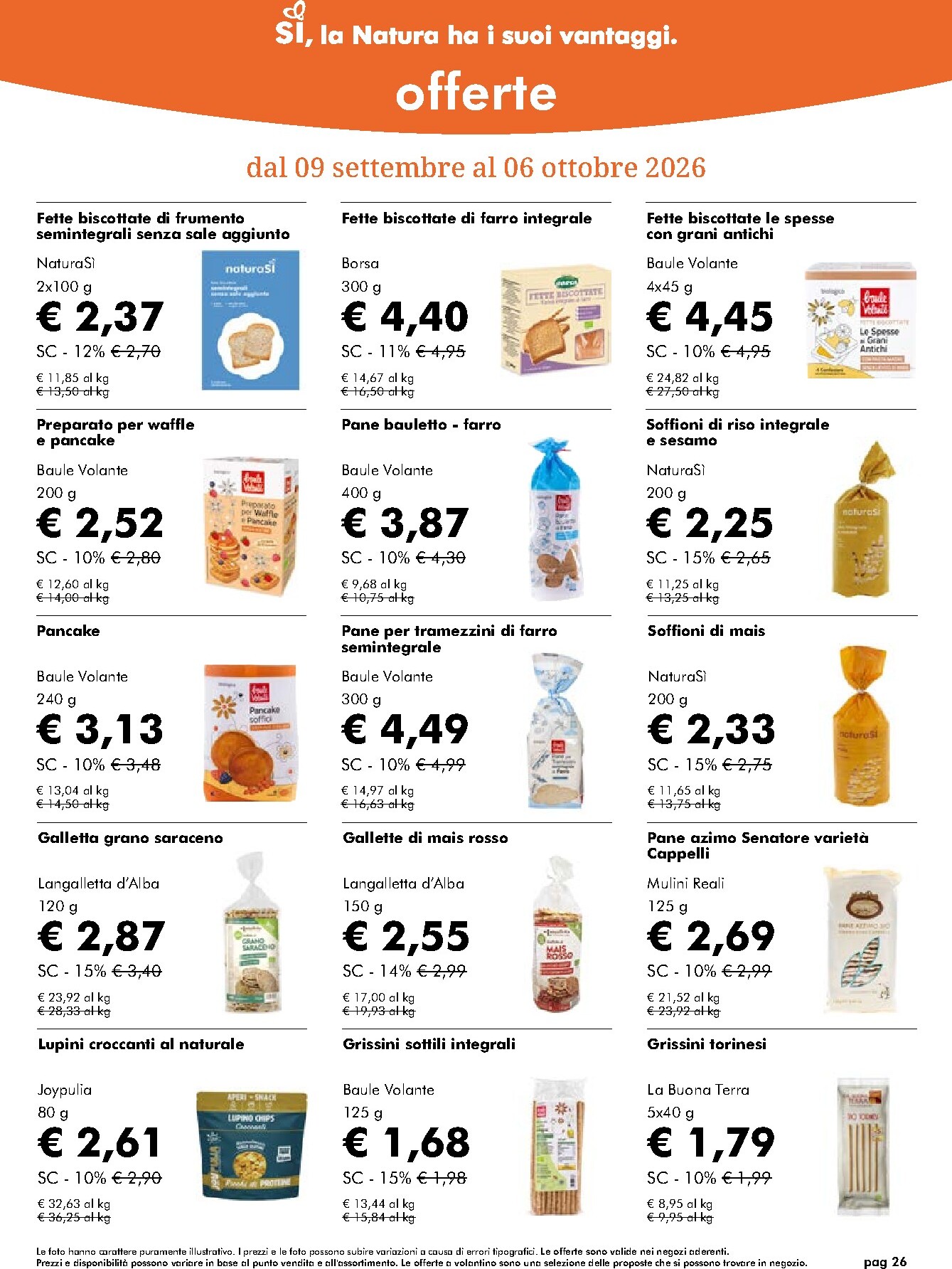 naturasi - Volantino attuale di NaturaSì valido dal mercoledì 09/09/2026 al martedì 06/10/2026 - page: 26