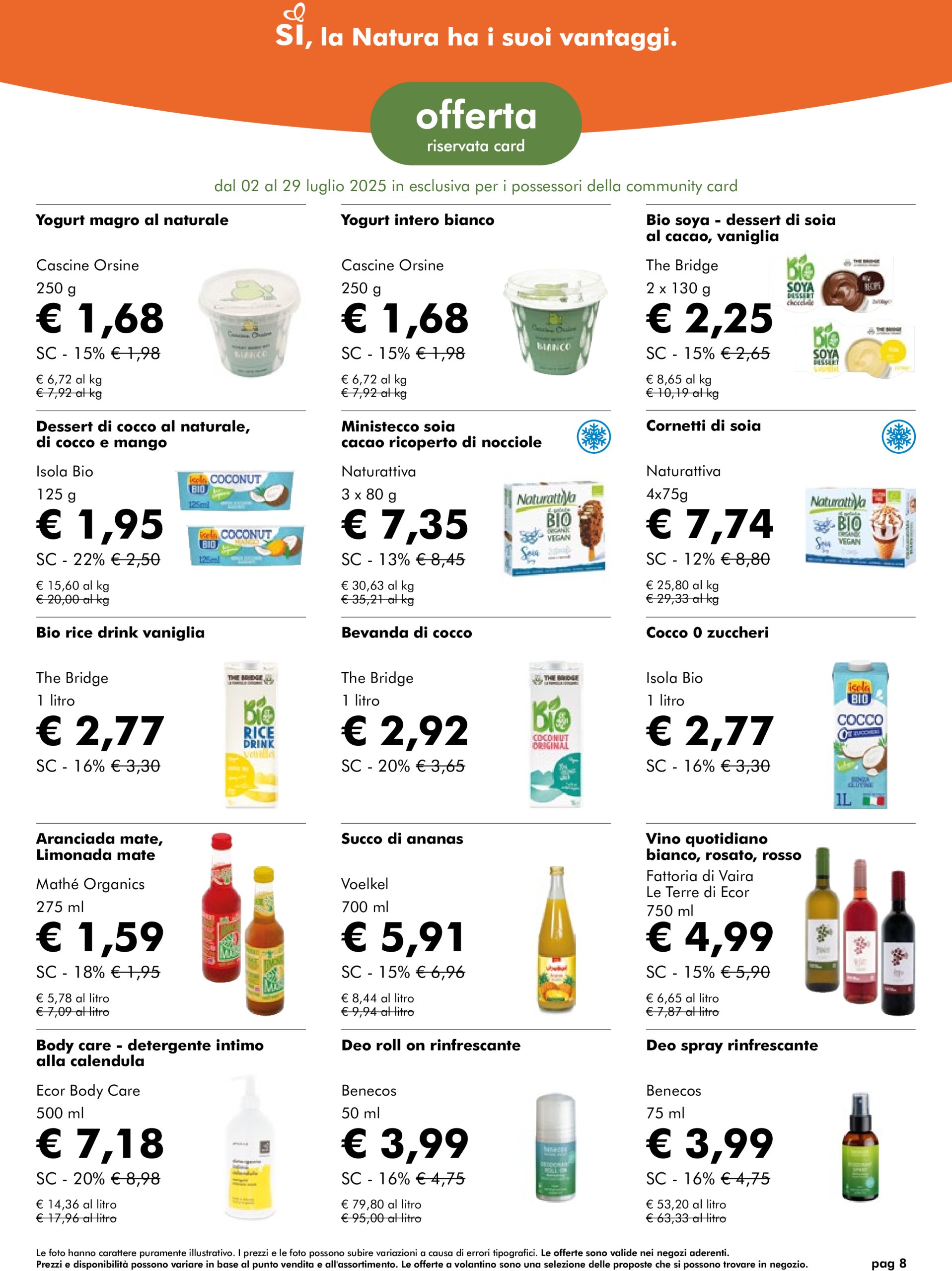 naturasi - Volantino NaturaSì valido dal 02/07 al 29/07 - page: 8