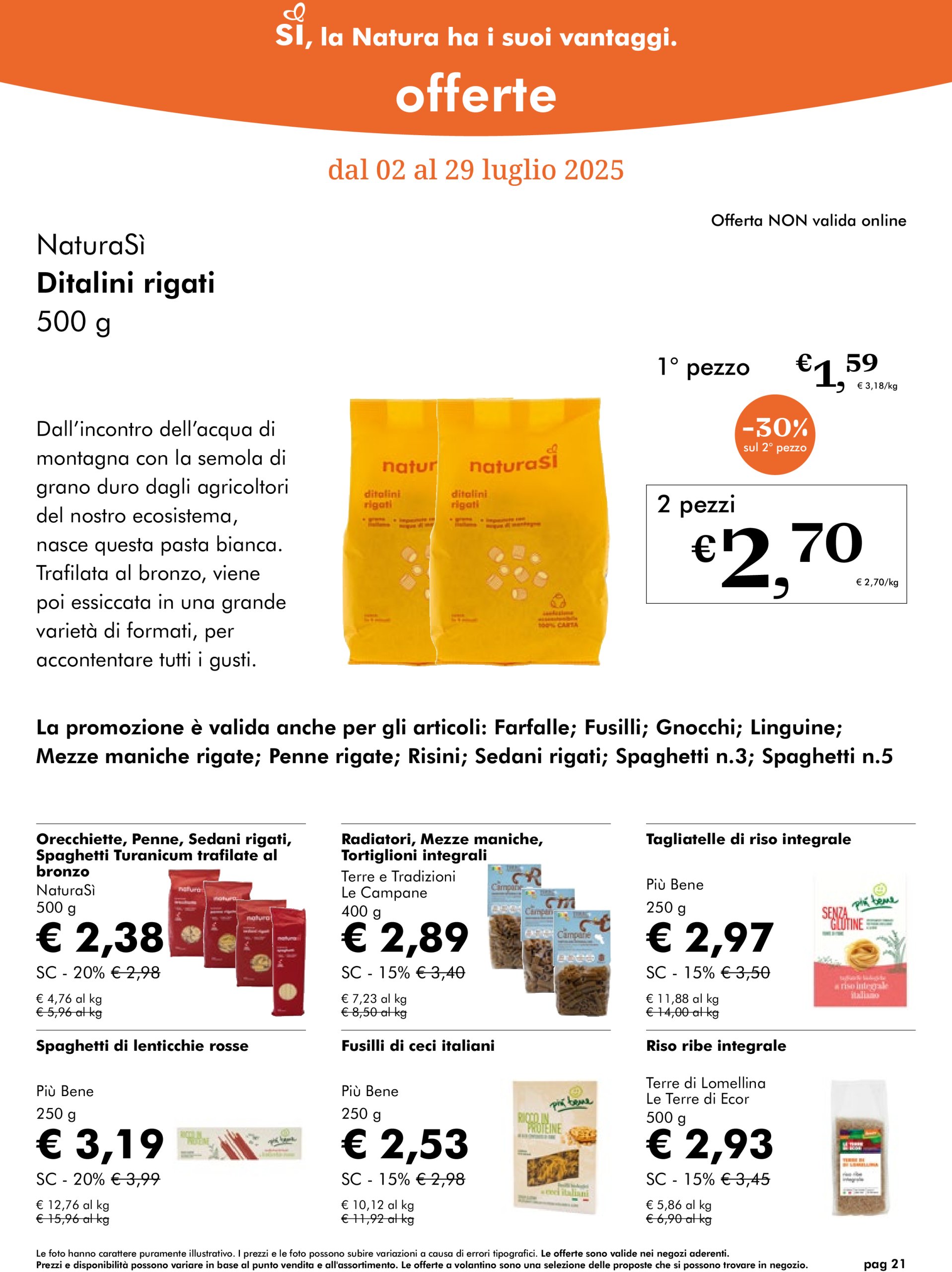 naturasi - Volantino NaturaSì valido dal 02/07 al 29/07 - page: 21