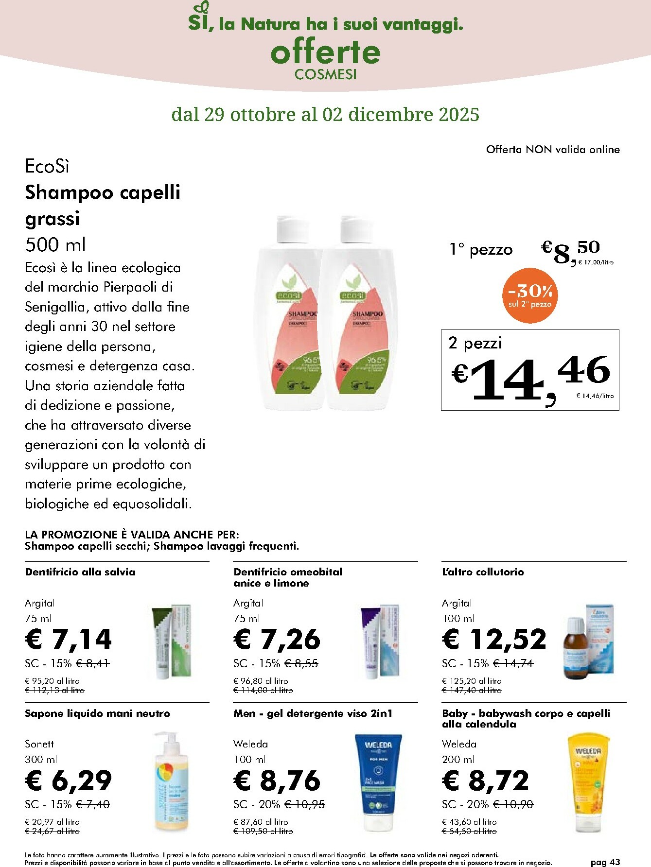 naturasi - Volantino NaturaSì valido dal 29/10 al 02/12 - page: 43