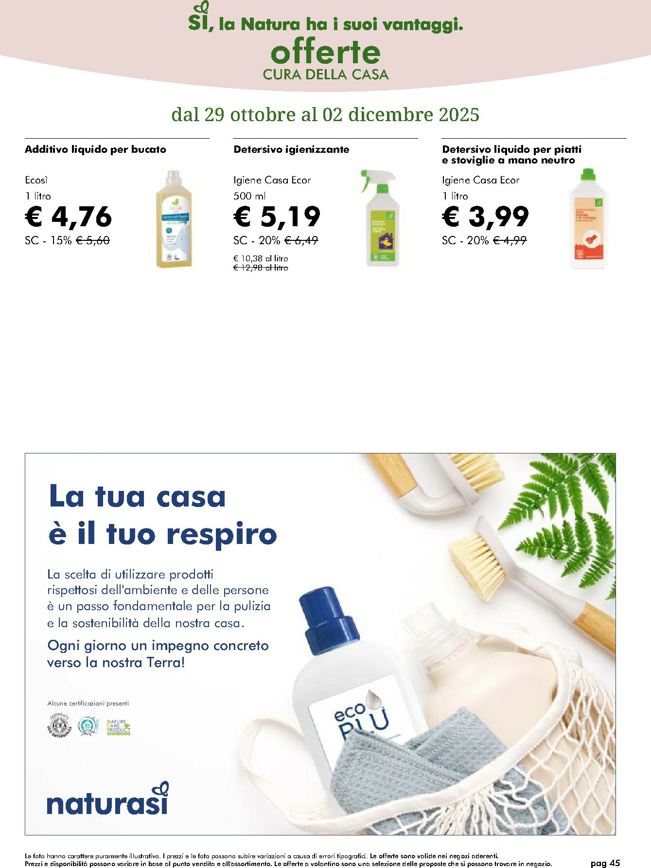 naturasi - Volantino NaturaSì valido dal 29/10 al 02/12 - page: 45
