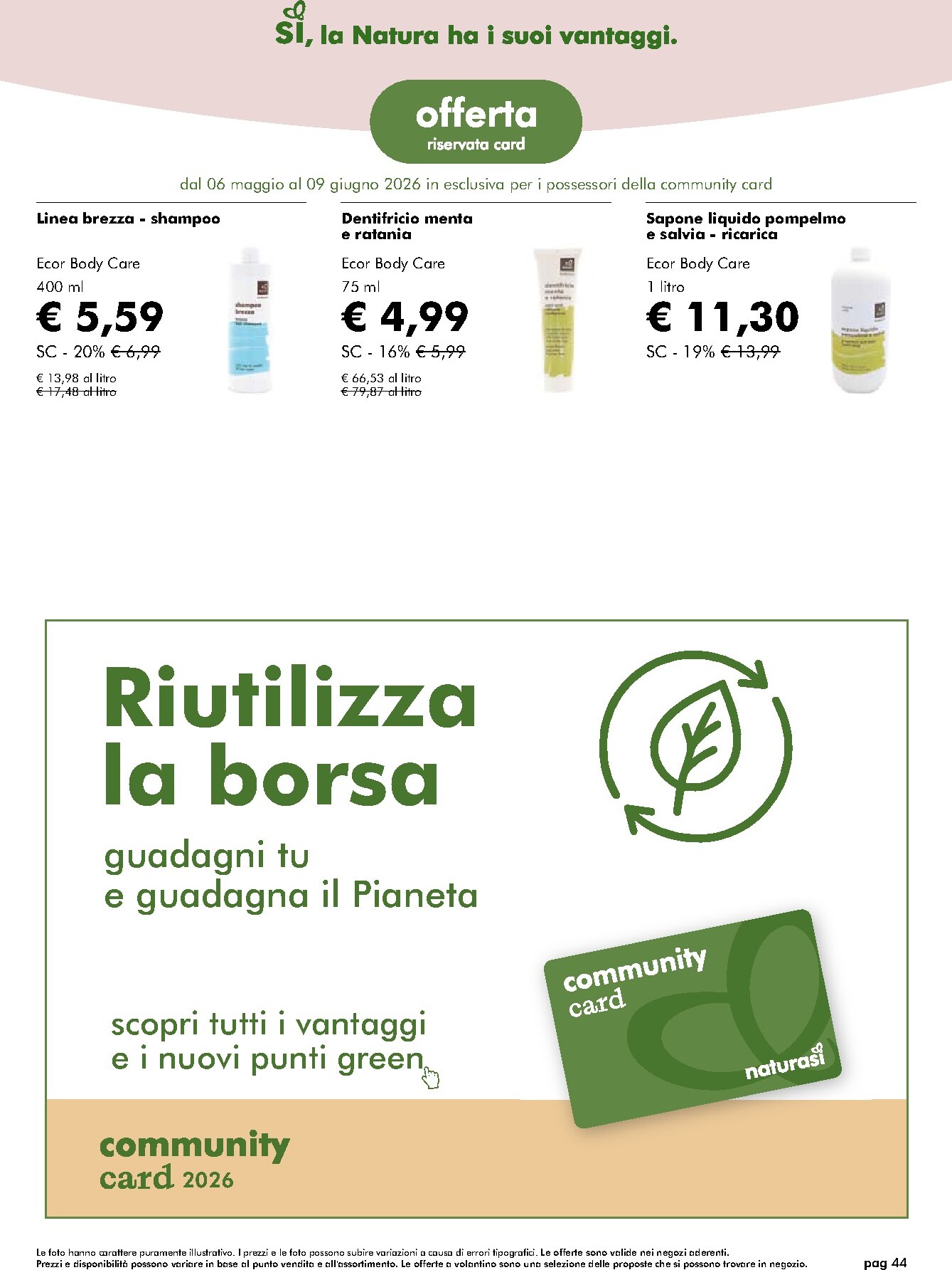 naturasi - Volantino attuale di NaturaSì valido dal mercoledì 06/05/2026 al martedì 09/06/2026 - page: 44