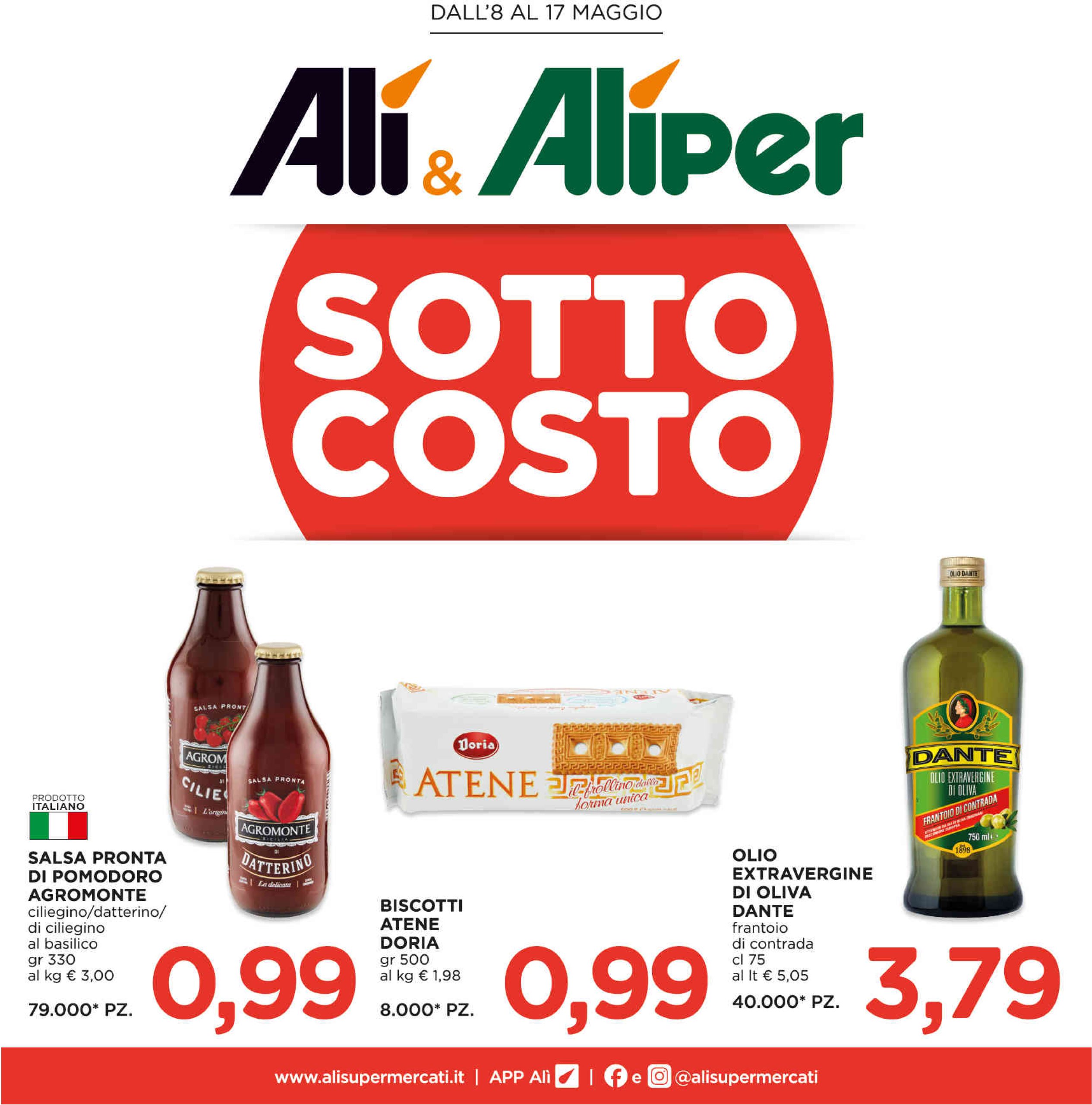 ali-aliper - Volantino Ali - Aliper - SOTTOCOSTO valido dal 08/05 al 17/05