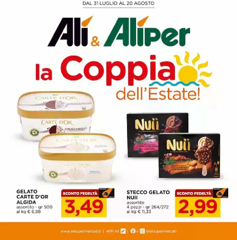 ali-aliper - Volantino Ali - Aliper valido dal 31/07 al 20/08