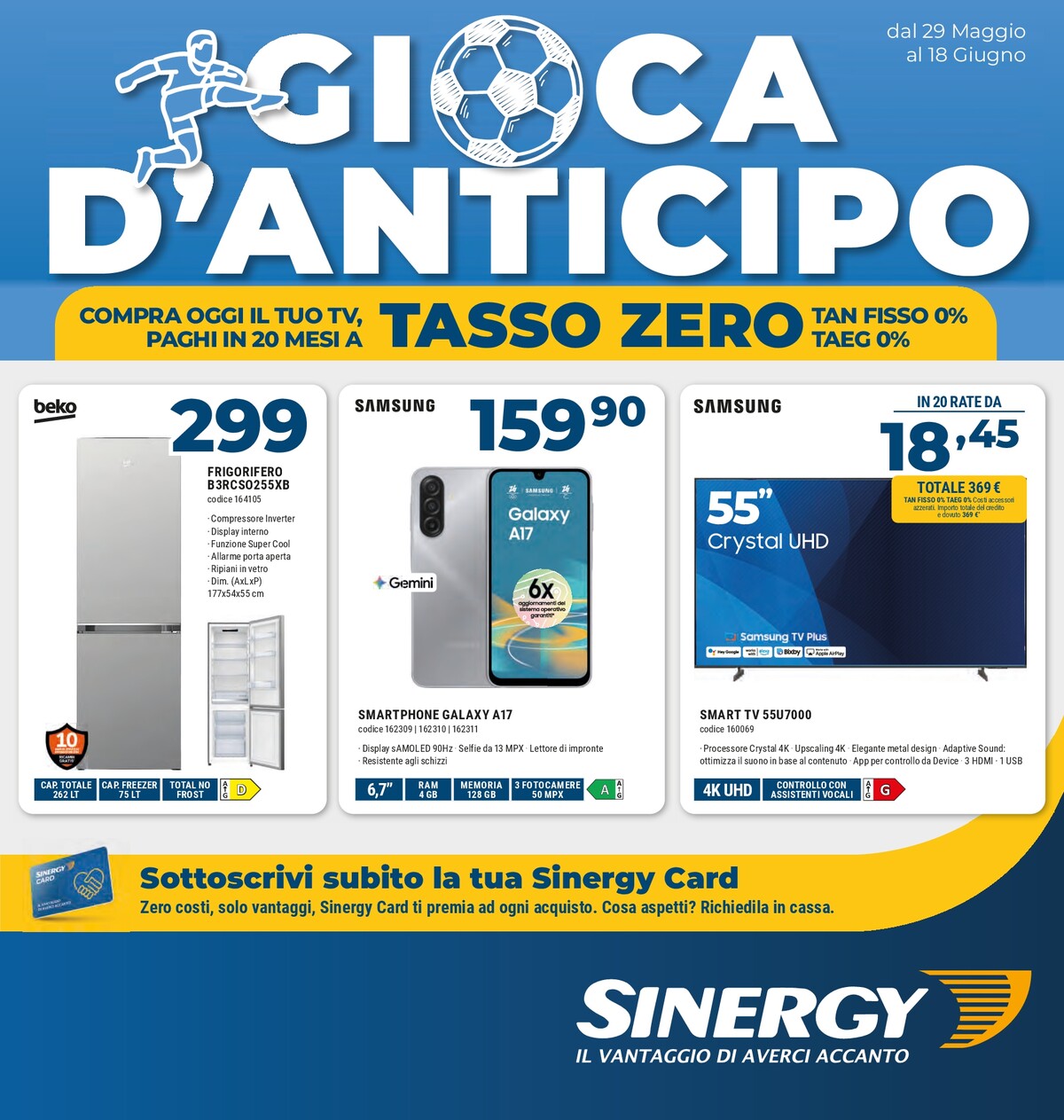 sinergy - Volantino attuale di Sinergy valido dal venerdì 29/05/2026 al giovedì 18/06/2026
