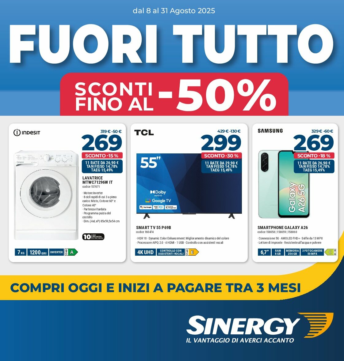 sinergy - Volantino Sinergy valido dal 08/08 al 31/08