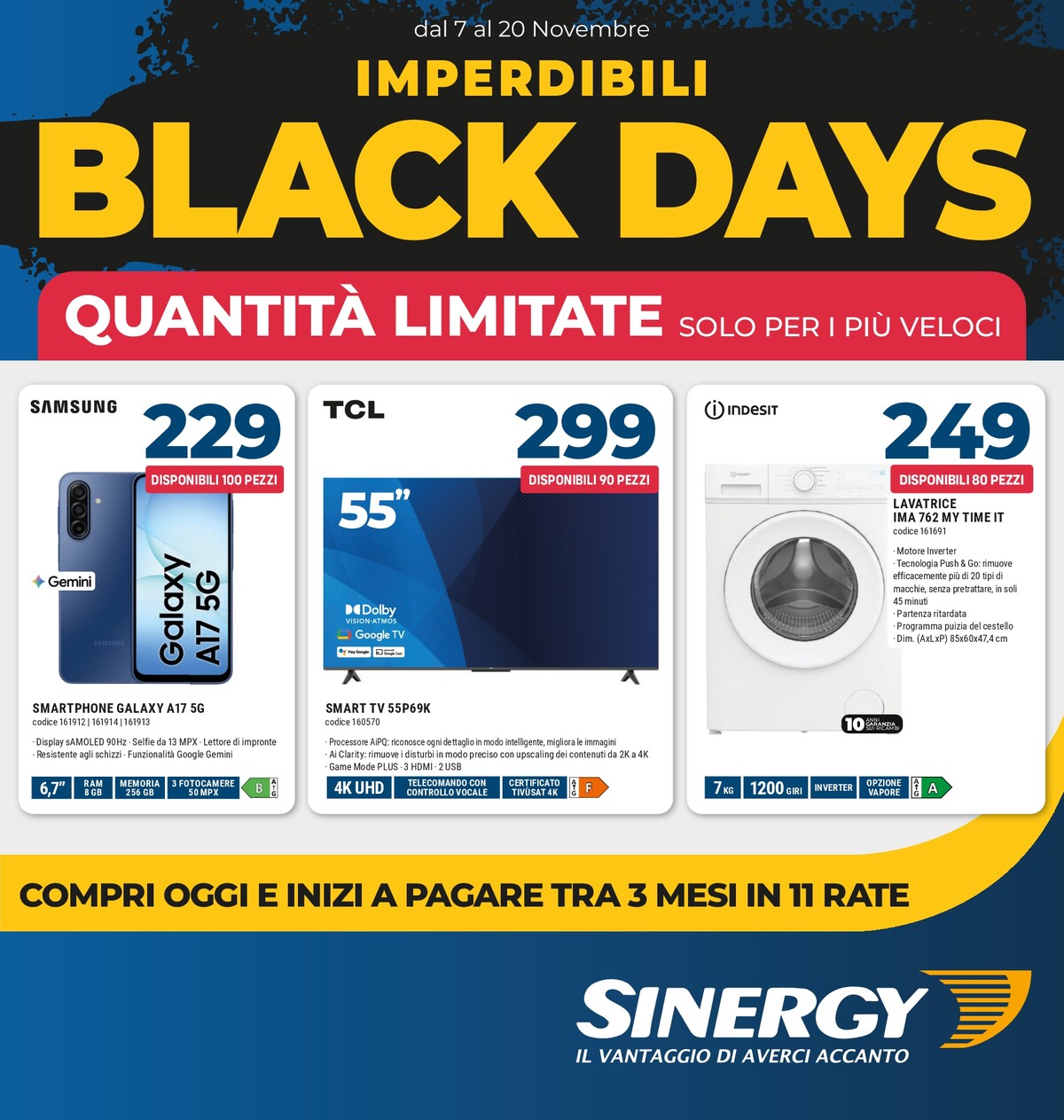 sinergy - Volantino Sinergy - Black Days valido dal 07/11 al 20/11