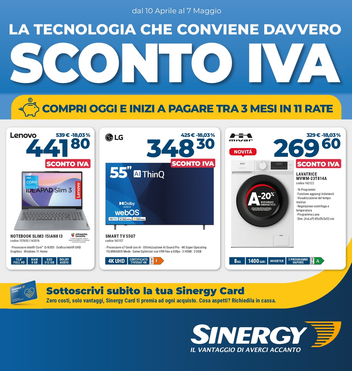 sinergy - Volantino attuale di Sinergy valido dal venerdì 10/04/2026 al giovedì 07/05/2026 - page: 1