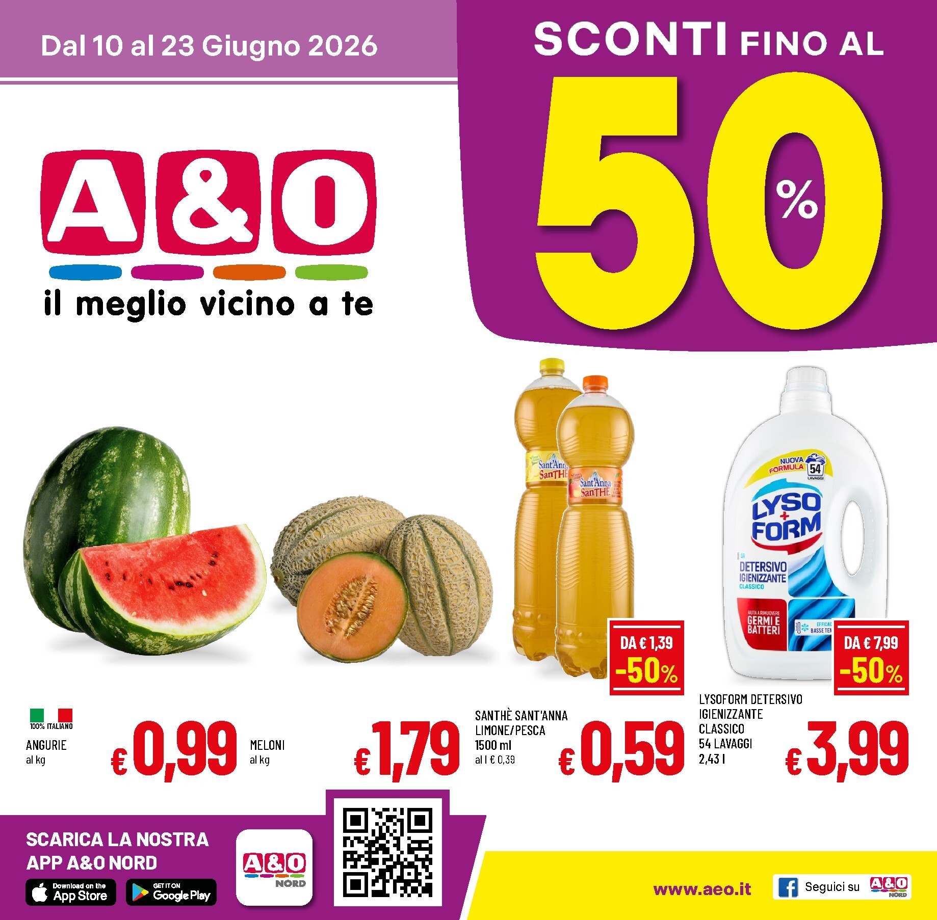 a-o - Volantino attuale di A&O valido dal mercoledì 10/06/2026 al martedì 23/06/2026