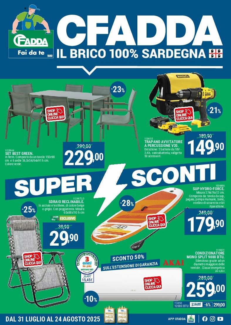 cfadda - Volantino CFADDA valido dal 31/07 al 24/08