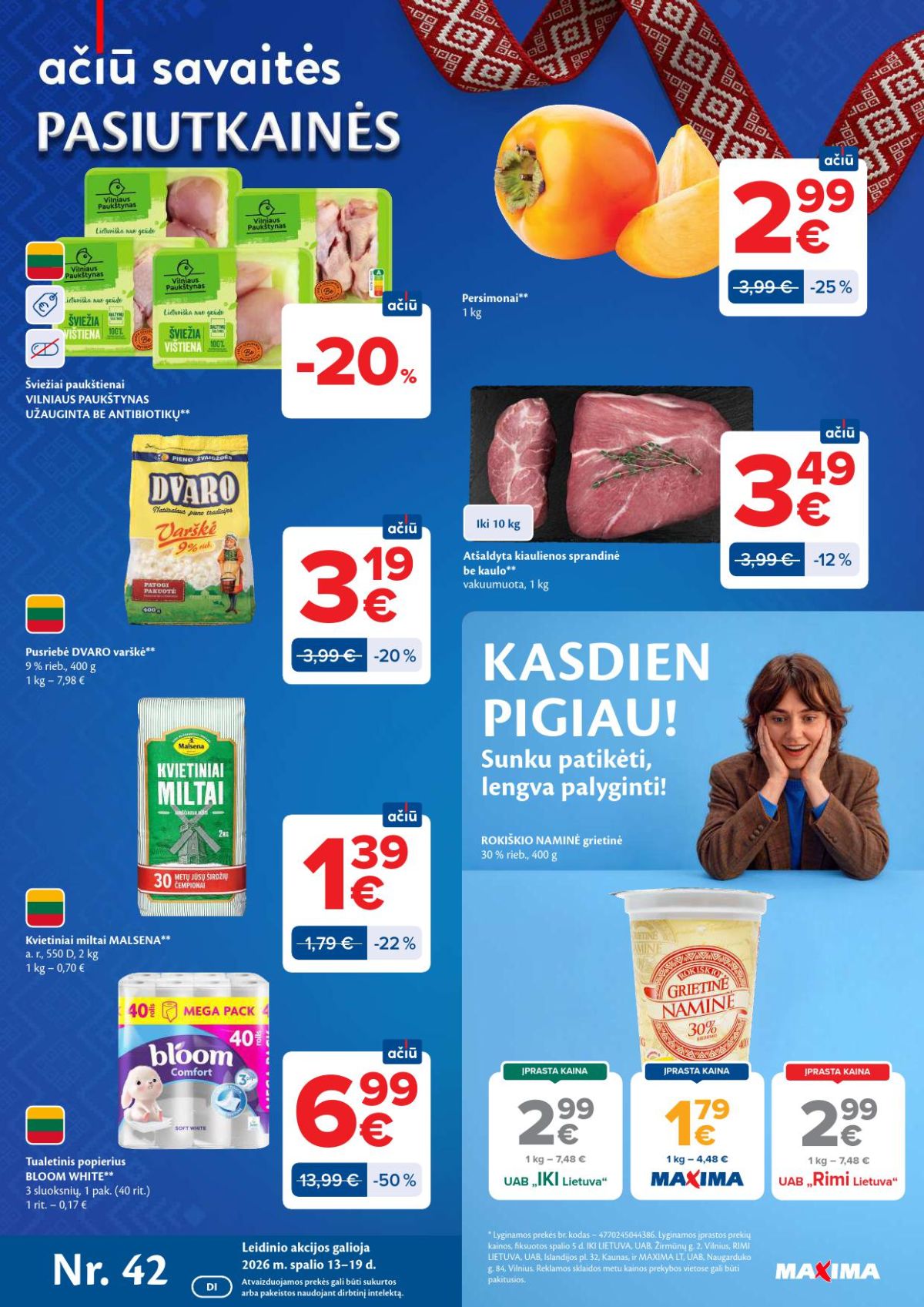 maxima - MAXIMA - Kaininis leidinys Nr.42 (2026 10 13 - 2026 10 19) - page: 1