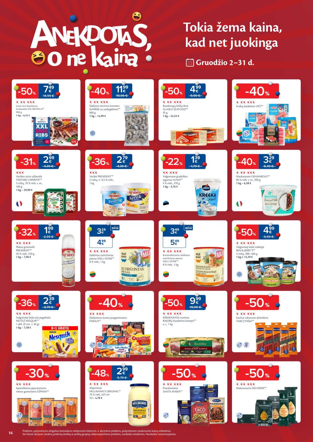 maxima - MAXIMA - Kaininis leidinys Nr.51-52 (2025 12 16 - 2025 12 28) - page: 16