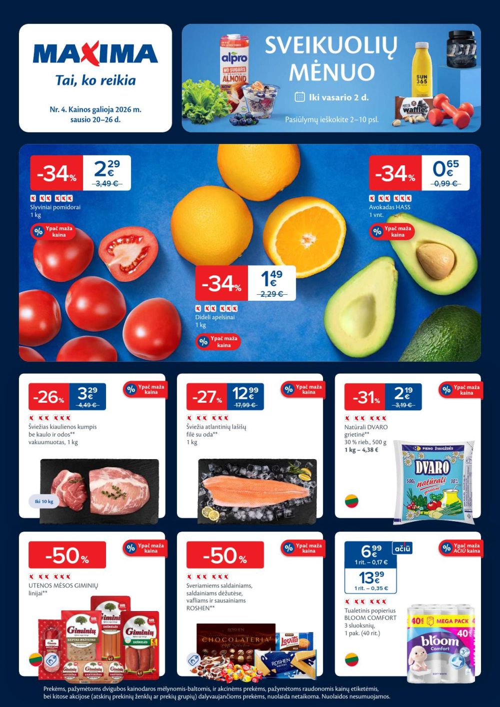 maxima - MAXIMA - Kaininis leidinys Nr.4 (2026 01 20 - 2026 01 26)