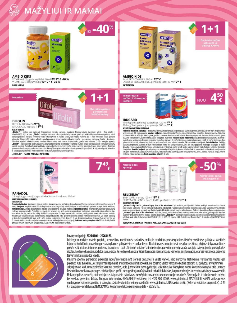 gintarine-vaistine - GINTARINĖ VAISTINĖ (2026 01 01 - 2026 01 31) - page: 30