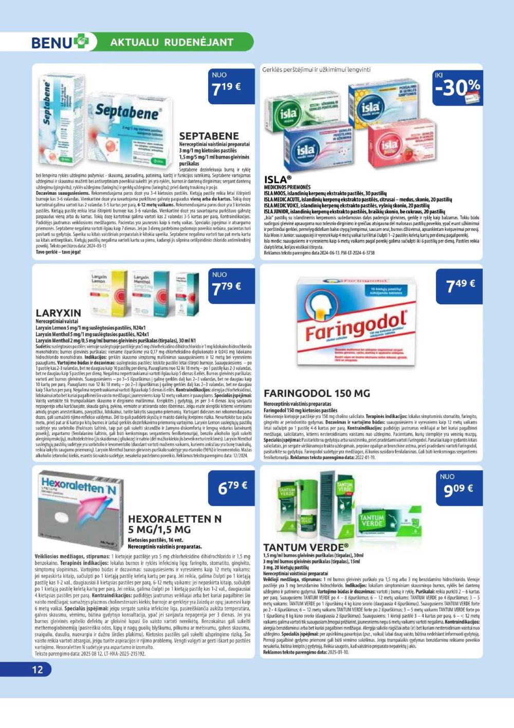 benu-vaistine - BENU VAISTINĖ (2025 09 01 - 2025 09 30) - page: 12