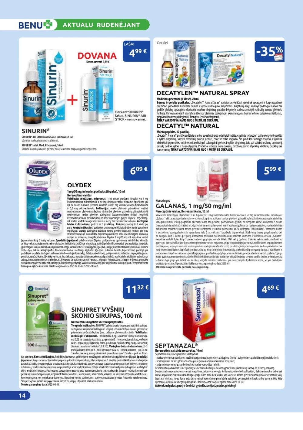 benu-vaistine - BENU VAISTINĖ (2025 09 01 - 2025 09 30) - page: 14