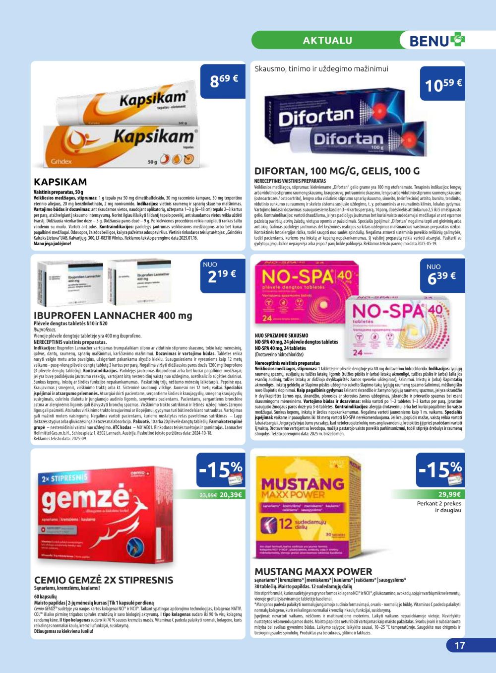 benu-vaistine - BENU VAISTINĖ (2025 10 01 - 2025 10 31) - page: 17