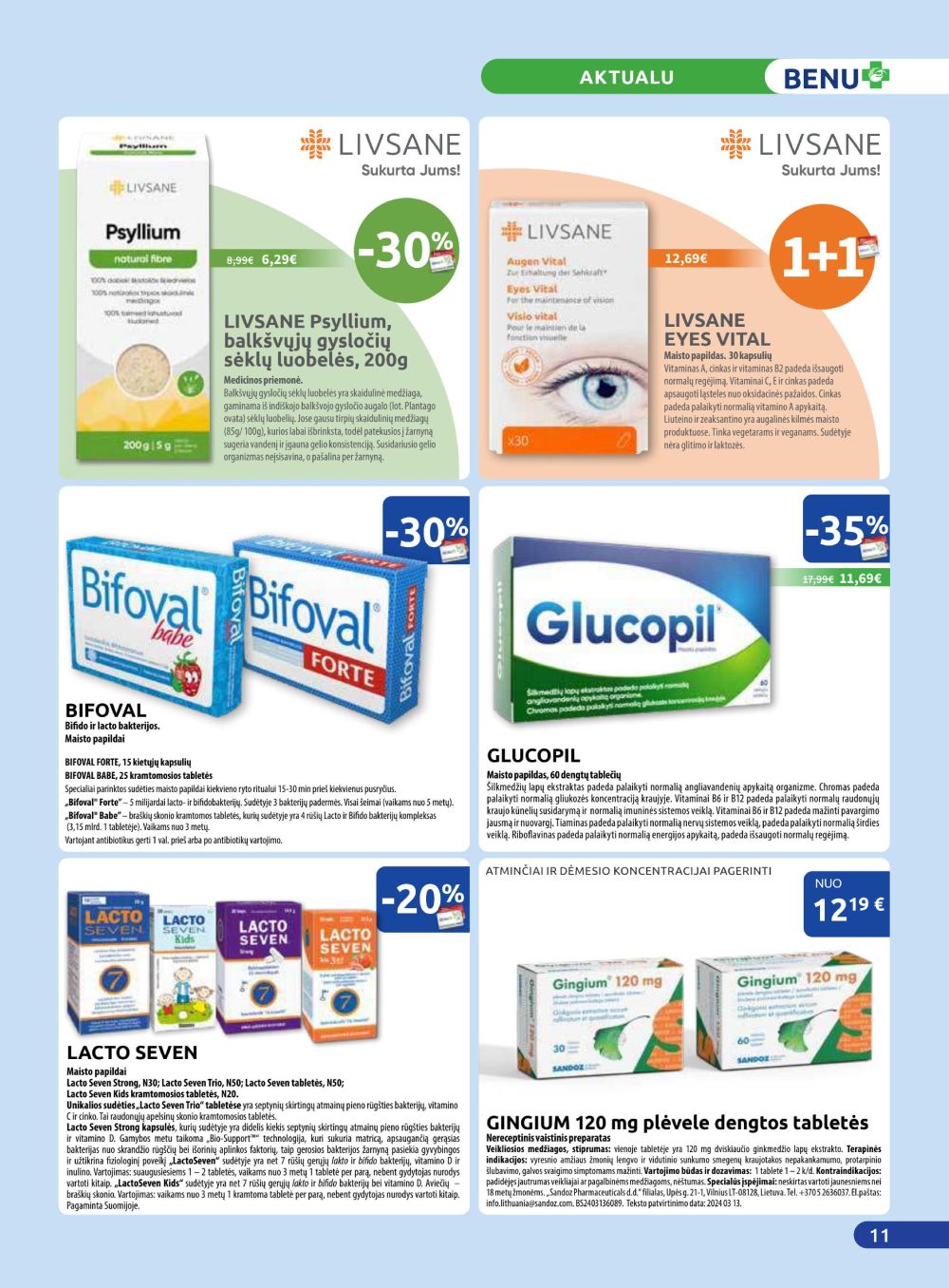 benu-vaistine - BENU VAISTINĖ (2025 10 01 - 2025 10 31) - page: 11