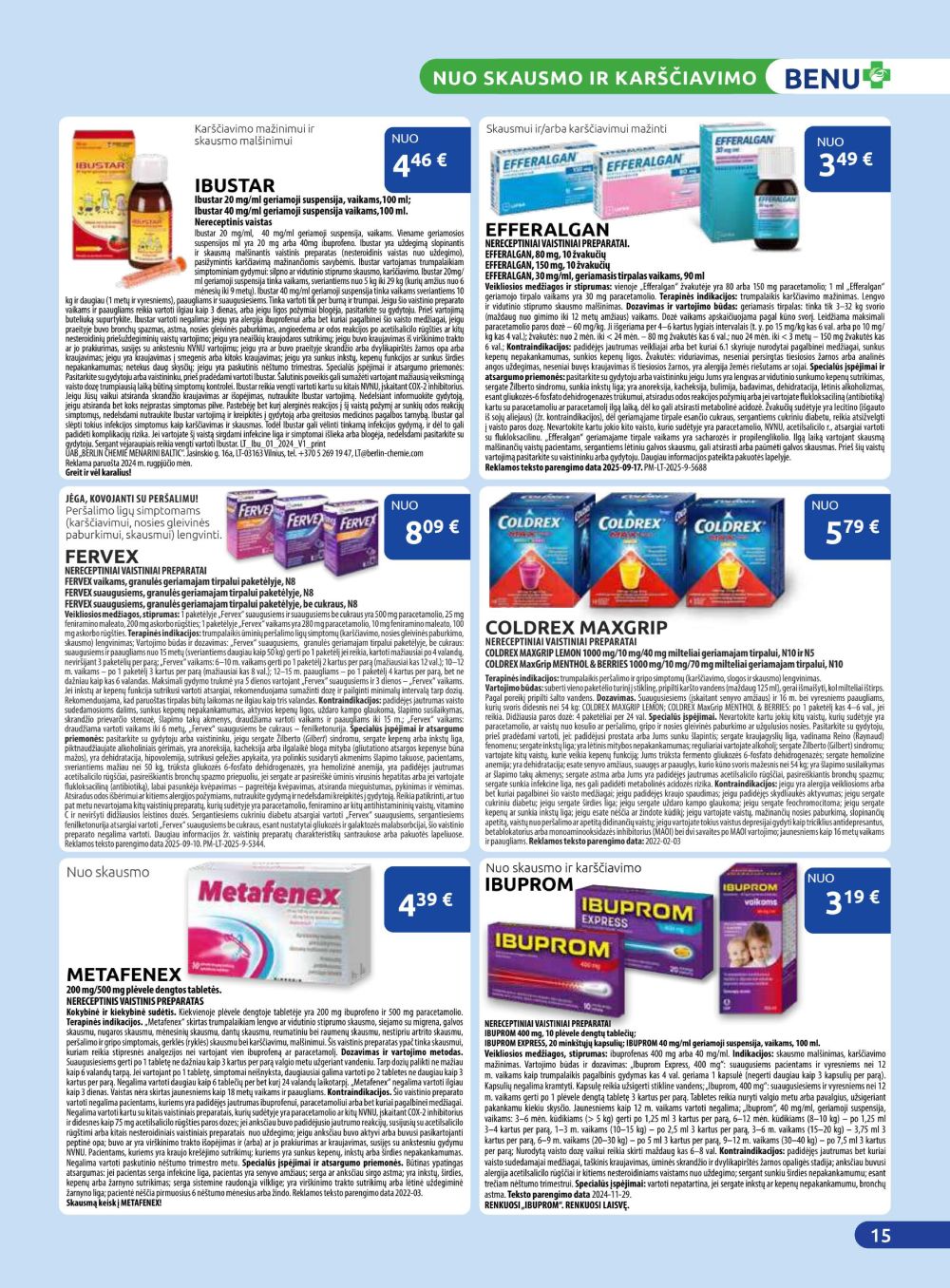 benu-vaistine - BENU VAISTINĖ (2025 10 01 - 2025 10 31) - page: 15