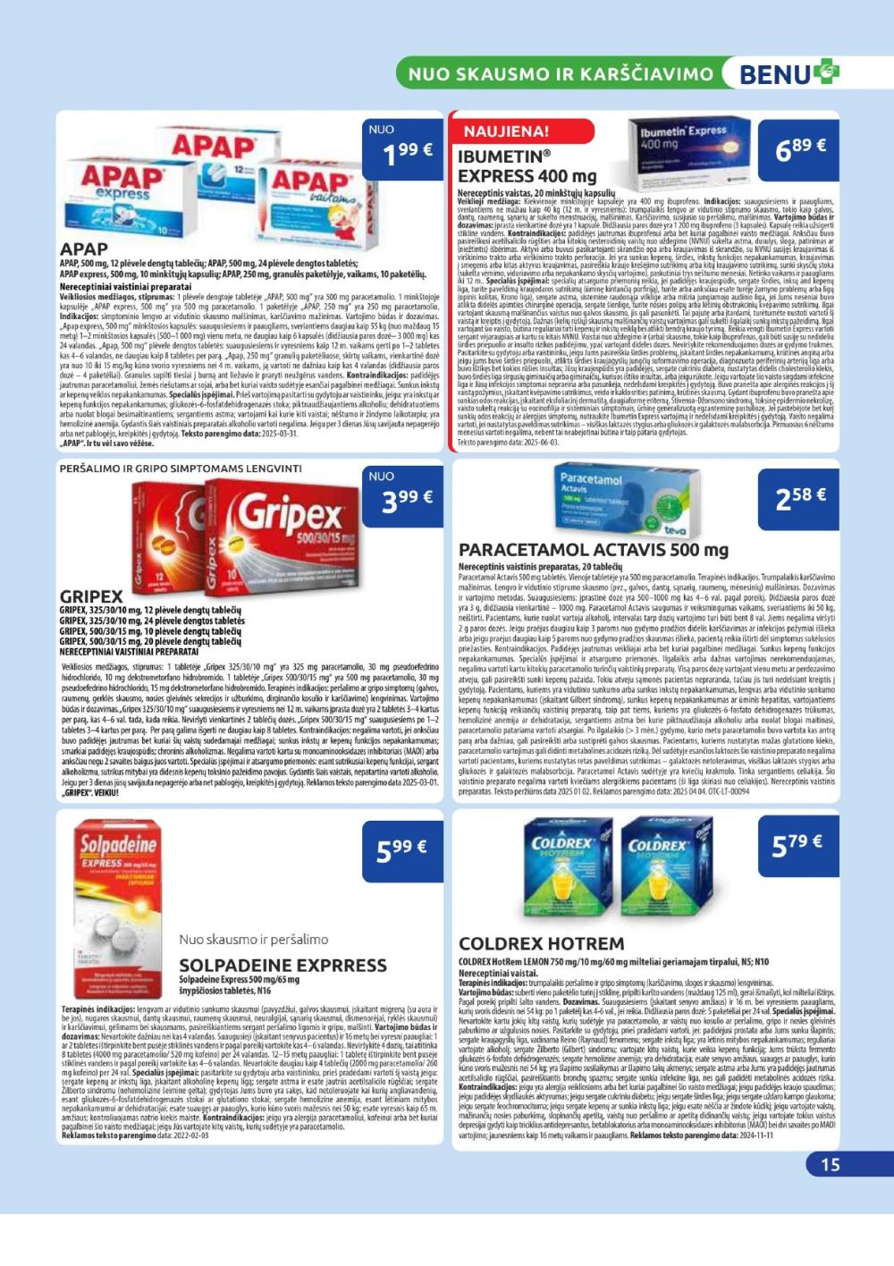 benu-vaistine - BENU VAISTINĖ (2025 11 01 - 2025 11 30) - page: 15