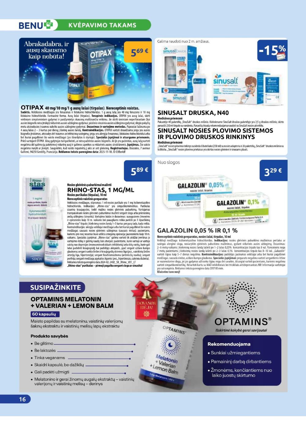 benu-vaistine - BENU VAISTINĖ (2025 12 01 - 2025 12 31) - page: 16
