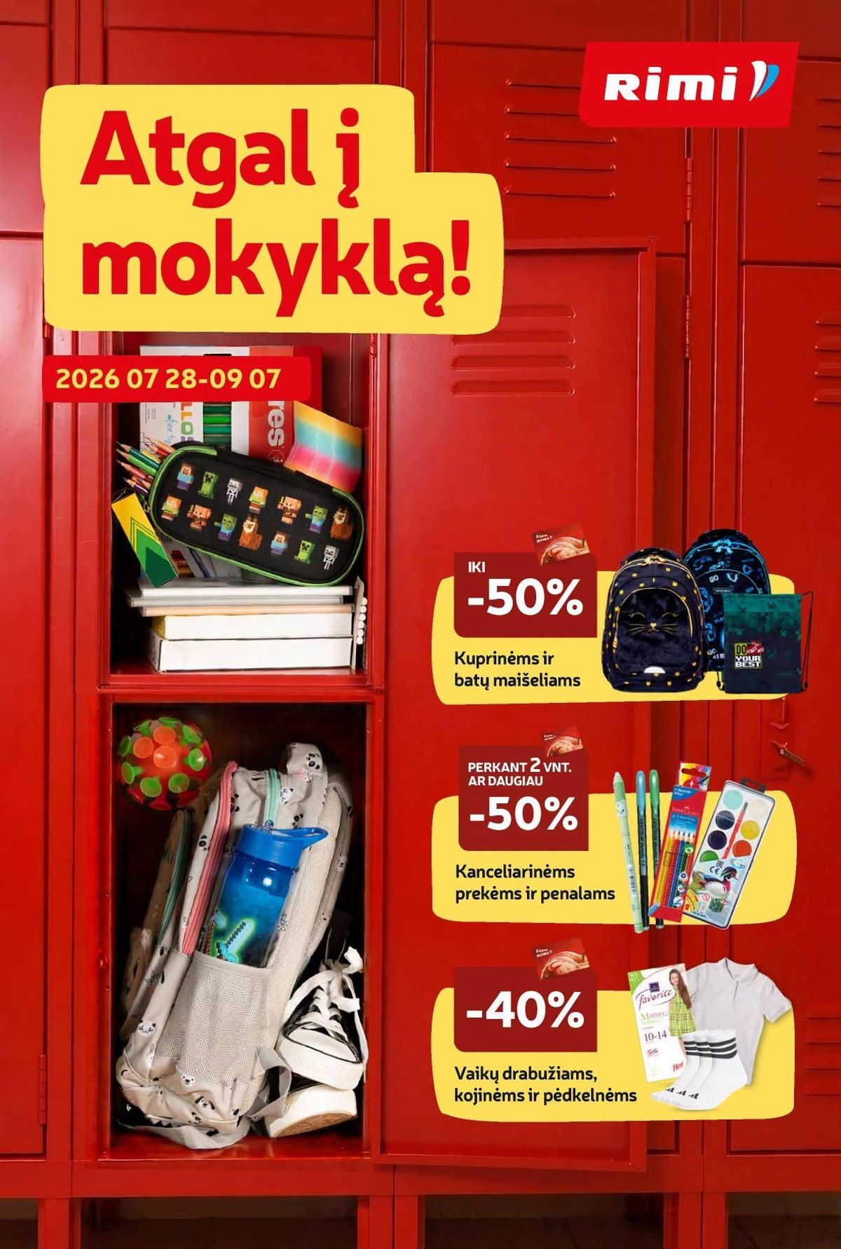 rimi - RIMI - Atgal į mokyklą (2026 07 28 - 2026 09 07)