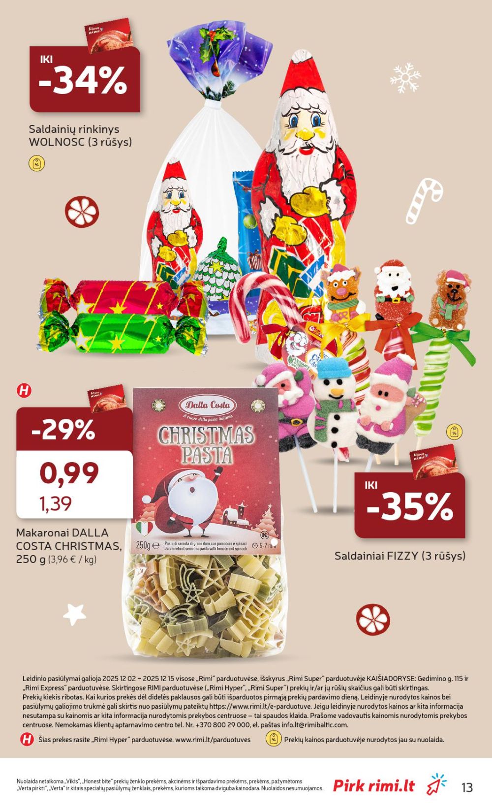 rimi - RIMI - Kalėdinių SALDUMYNŲ asortimento katalogas (2025 12 02 - 2025 12 15) - page: 13